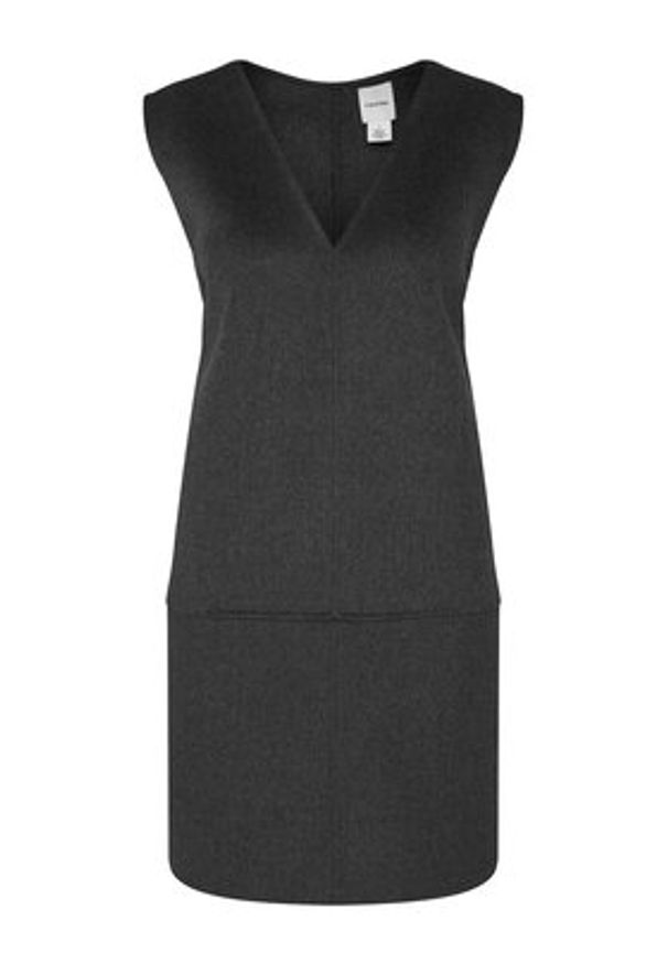 Calvin Klein Sukienka dzianinowa LV044D017G Szary Relaxed Fit. Kolor: szary. Materiał: syntetyk