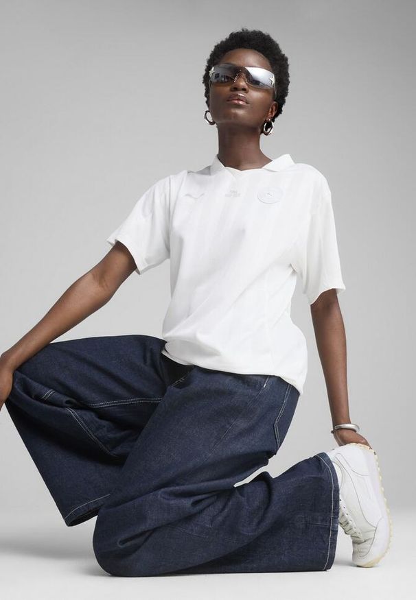 Puma - Damska koszulka Jer-She inspirowana piłką nożną PUMA White. Kolor: biały