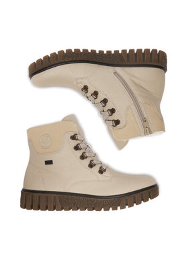 Rieker Trzewiki CEO-Y3433-60 Beżowy. Kolor: beżowy. Materiał: materiał