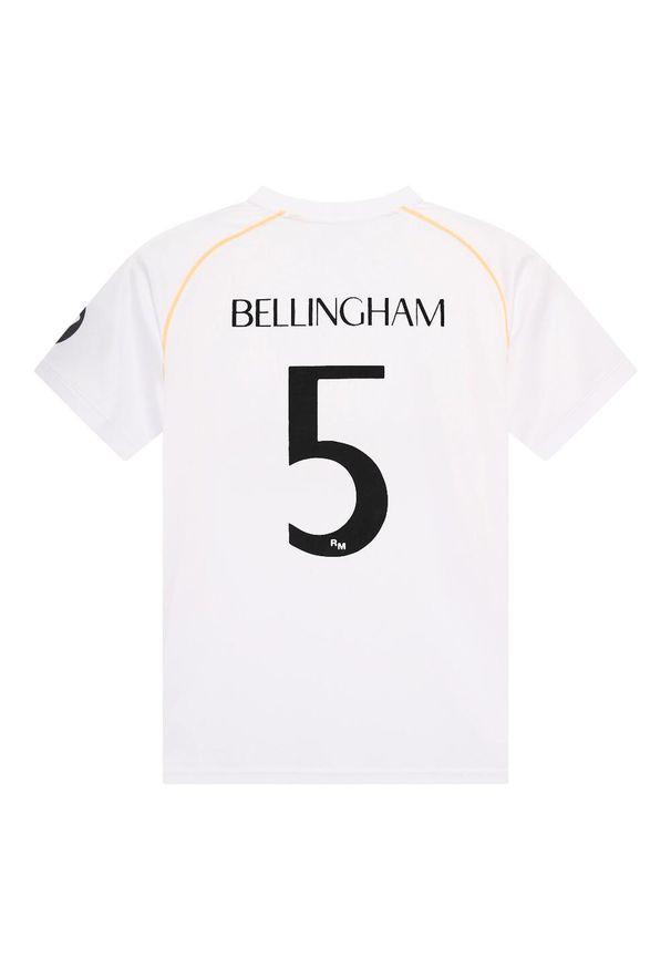 Koszulka domowa Jude Bellingham Real Madrid 25/26 dla dzieci. Kolor: biały. Sport: piłka nożna