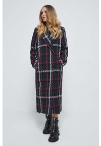 medicine - Medicine płaszcz z domieszką wełny damski przejściowy dwurzędowy. Materiał: wełna. Styl: klasyczny #1