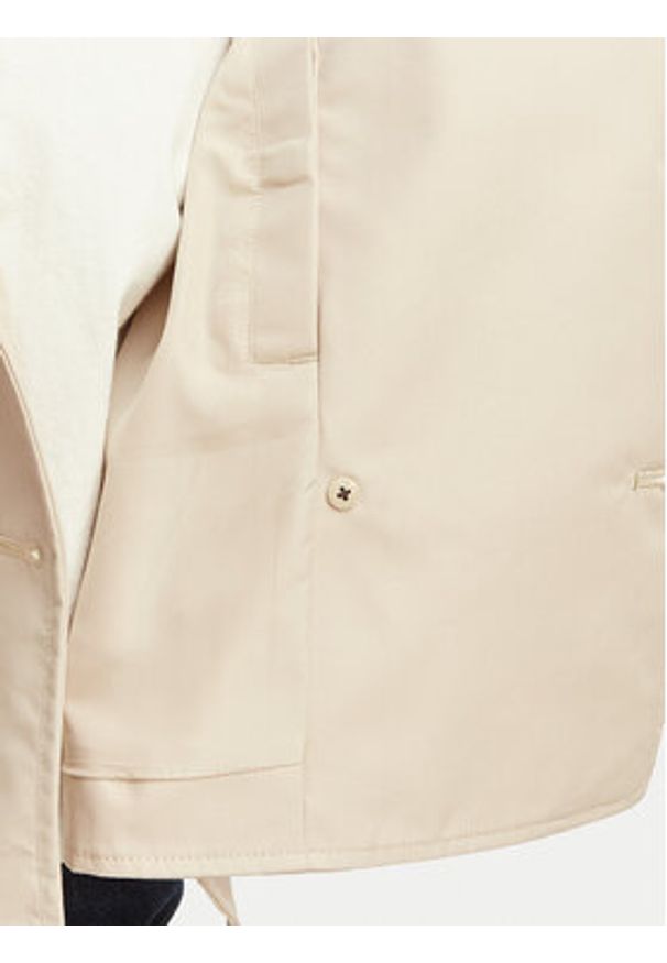 Tommy Jeans Trencz DW0DW22322 Beżowy jasny Relaxed Fit. Kolor: beżowy. Materiał: bawełna