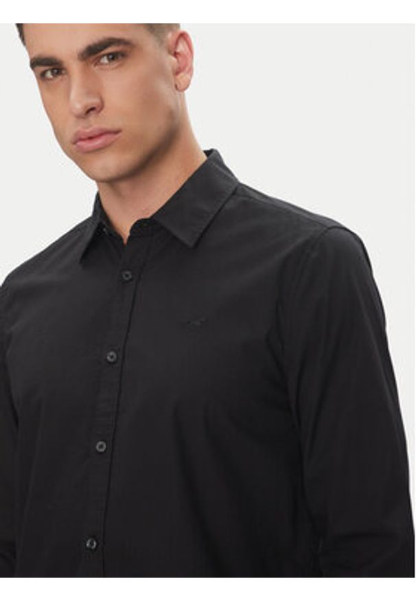 Mustang Koszula Canton 1016238 Czarny Slim Fit. Kolor: czarny. Materiał: bawełna