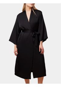 Triumph Szlafrok Robes Satin Robe 01 10216534 Czarny. Kolor: czarny. Materiał: syntetyk