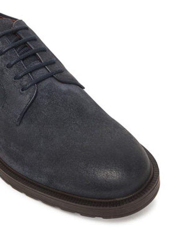 TOMMY HILFIGER - Tommy Hilfiger Półbuty Cleated Derby FM0FM05770 Granatowy. Kolor: niebieski. Materiał: skóra, zamsz
