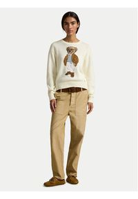 Polo Ralph Lauren Sweter 211A96248001 Écru Relaxed Fit. Typ kołnierza: polo. Materiał: bawełna #4
