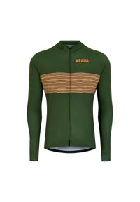 KEADA SPORTS - Damska koszulka rowerowa z długim rękawem - Onwards One. Kolor: zielony, żółty, wielokolorowy. Długość rękawa: długi rękaw. Długość: długie. Sport: kolarstwo