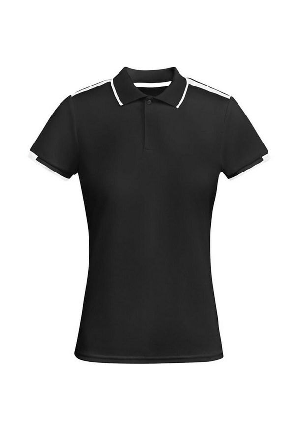 ROLY - Damska Sportowa Koszulka Polo Tamil Z Krótkim Rękawem. Typ kołnierza: polo. Kolor: biały, wielokolorowy, czarny. Długość rękawa: krótki rękaw. Długość: krótkie