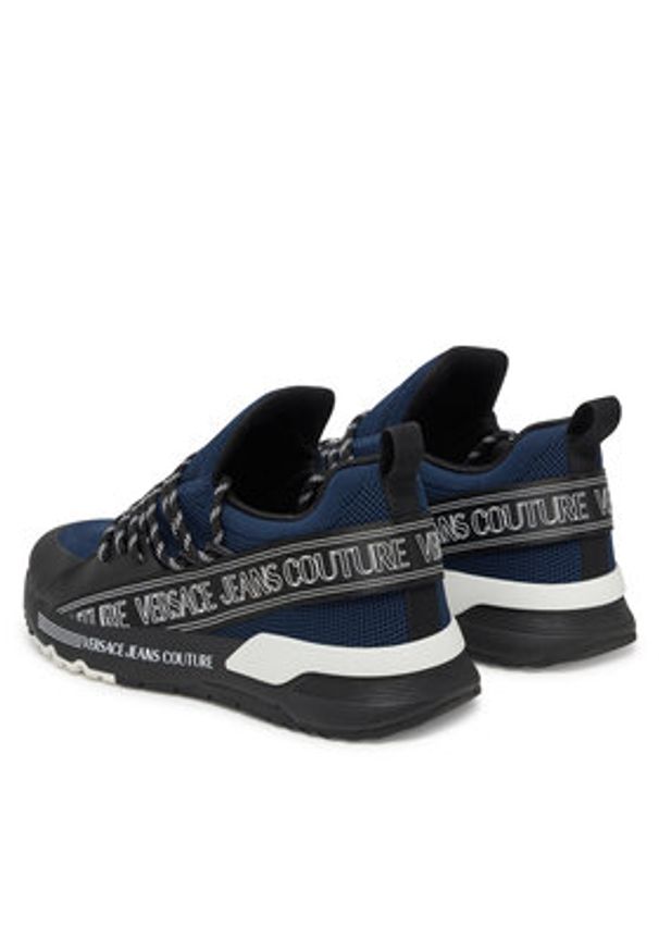 Versace Jeans Couture Sneakersy 78YA3SA3 Granatowy. Kolor: niebieski. Materiał: materiał