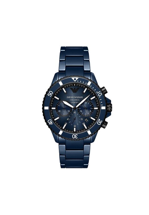 Zegarek Emporio Armani. Kolor: niebieski