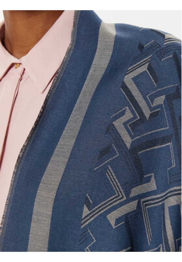 TOMMY HILFIGER - Tommy Hilfiger Szal Distinct Jacquard Scarf AW0AW16372 Niebieski. Kolor: niebieski. Materiał: materiał, wiskoza