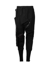 La Haine Inside Us Spodnie "LM016" | A2303 3BL M016 | Mężczyzna | Czarny. Kolor: czarny. Materiał: elastan, bawełna. Wzór: aplikacja
