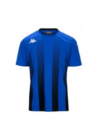 Jersey Kappa Bugo. Kolor: czarny, niebieski, wielokolorowy. Materiał: jersey