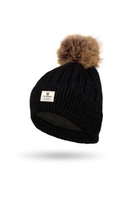 Czapka zimowa Peterson PTN HAT-09 czarny. Kolor: czarny. Materiał: akryl, futro, materiał. Sezon: zima. Styl: casual, elegancki