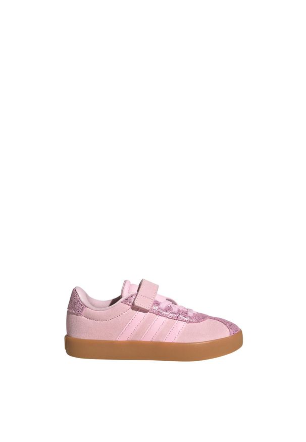 Adidas - Buty dla dzieci VL Court 3.0. Zapięcie: pasek. Kolor: wielokolorowy, różowy, brązowy