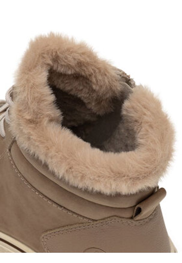 Rieker Trzewiki 78801-20 Beżowy. Kolor: beżowy. Materiał: nubuk, skóra