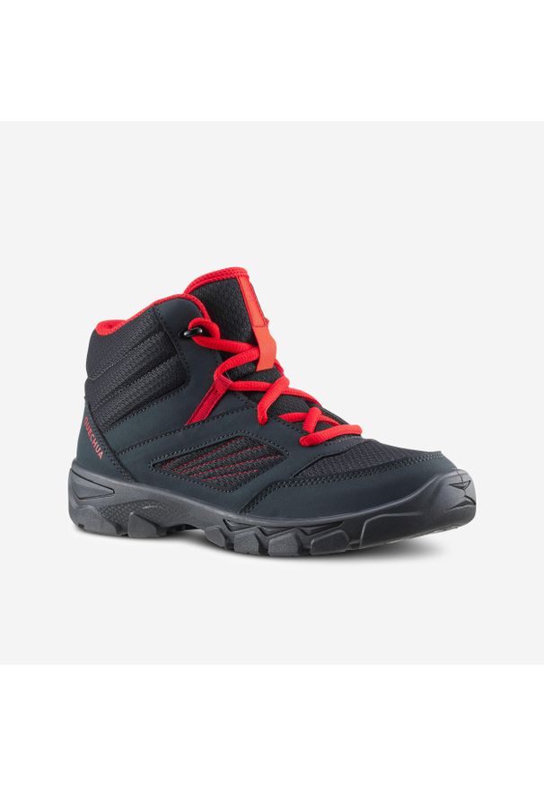 quechua - Buty turystyczne dla dzieci Quechua MH100 mid. Kolor: czerwony, szary, wielokolorowy. Sport: turystyka piesza