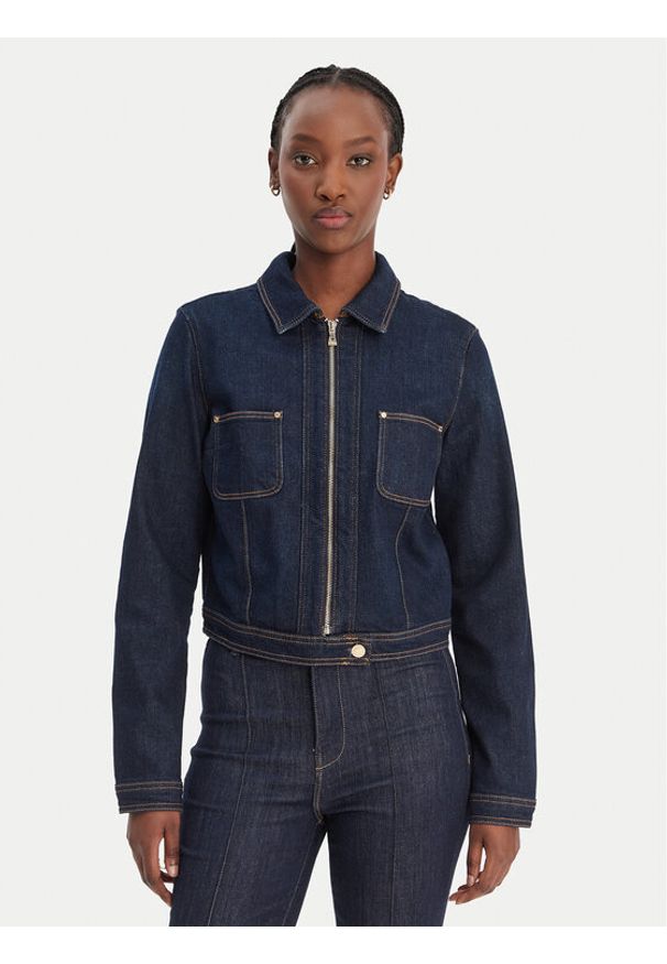 Guess Kurtka jeansowa W6RN76 D6881 Granatowy Regular Fit. Kolor: niebieski. Materiał: bawełna