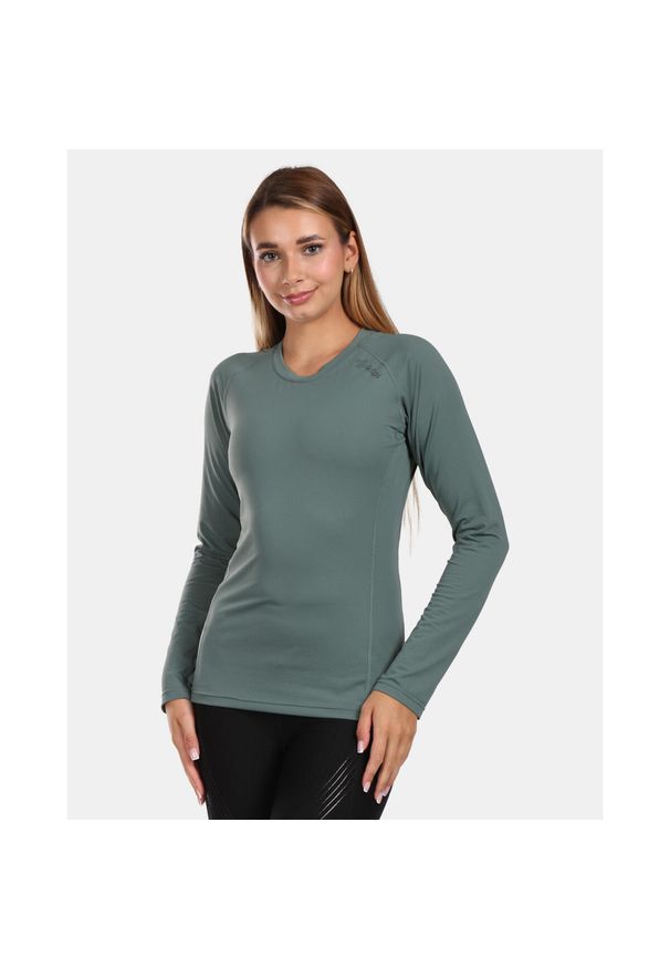 Damska koszulka z długim rękawem Kilpi SPOLETO-W. Kolor: zielony. Długość rękawa: długi rękaw. Długość: długie. Sport: bieganie