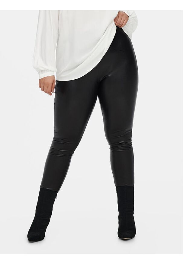 ONLY Carmakoma Legginsy Hanna 15233969 Czarny Skinny Fit. Kolor: czarny. Materiał: syntetyk