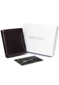 ROVICKY - Portfel męski skórzany RFID brązowy Rovicky 1520-03-BOR-1188. Kolor: brązowy. Materiał: skóra #1