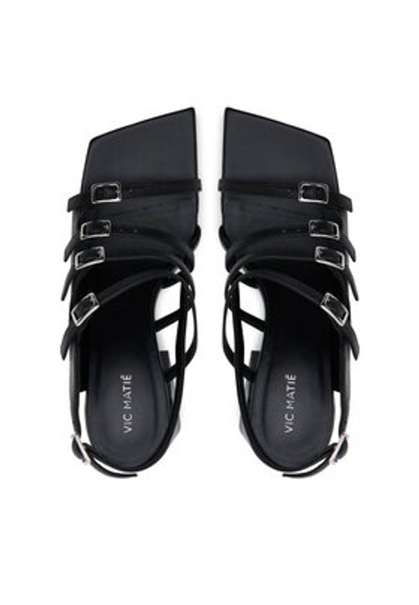 Vic Matié Sandały 1G3850D G46G200101 Czarny. Kolor: czarny. Materiał: skóra