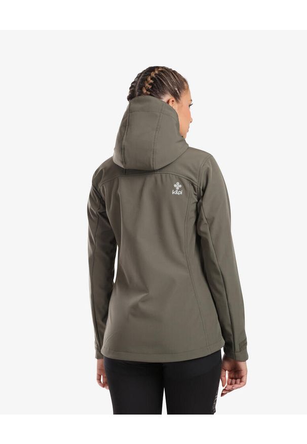 Damska kurtka softshell Kilpi RAVIA-W. Kolor: zielony. Materiał: softshell. Sport: turystyka piesza