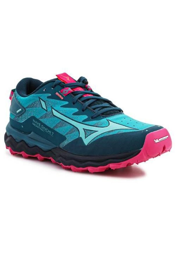 Buty do biegania damskie Mizuno Wave Daichi 7. Zapięcie: sznurówki. Kolor: niebieski. Materiał: guma, materiał, tkanina, syntetyk. Szerokość cholewki: normalna. Model: Mizuno Wave