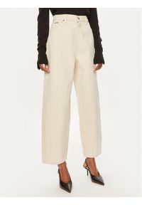 Calvin Klein Jeansy K20K207270 Écru Wide Leg