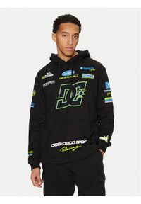 DC Bluza Racing ADYSF03130 Czarny Standard Fit. Kolor: czarny. Materiał: bawełna #1