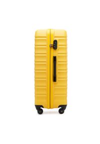 Wittchen - Duża walizka z ABS-u z żebrowaniem żółta. Kolor: żółty. Materiał: guma #7