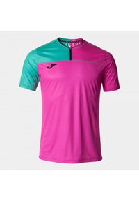 Koszulka do tenisa z krótkim rekawem męska Joma SMASH SHORT SLEEVE. Kolor: różowy. Długość: krótkie. Sport: tenis