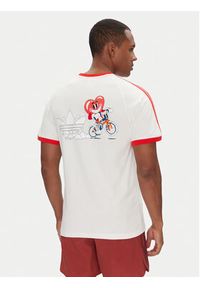 Adidas - adidas T-Shirt JD0716 Biały Slim Fit. Kolor: biały. Materiał: bawełna