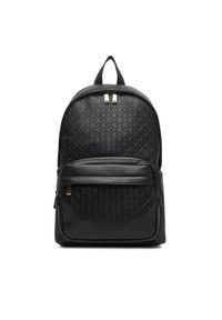 Calvin Klein Plecak Emblem Emboss Round Backpack LV04D3202G Czarny. Kolor: czarny. Materiał: skóra #1