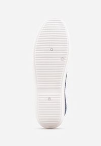 Born2be - Granatowe Tenisówki w Kropki przed Kostkę Renormia. Wysokość cholewki: przed kostkę. Kolor: niebieski. Wzór: kropki #9