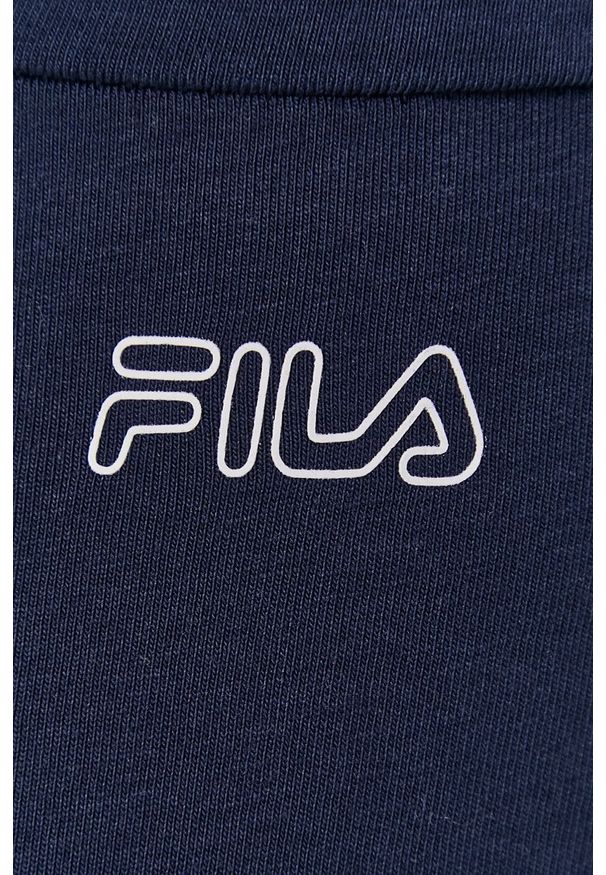 Fila - Legginsy. Kolor: niebieski. Wzór: nadruk
