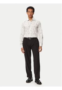 Karl Lagerfeld - KARL LAGERFELD Koszula 605000 563613 Biały Regular Fit. Typ kołnierza: dekolt w karo. Kolor: biały. Materiał: bawełna #3