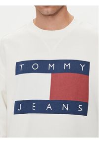 Tommy Jeans Bluza Big Flag DM0DM19222 Biały Relaxed Fit. Kolor: biały. Materiał: bawełna