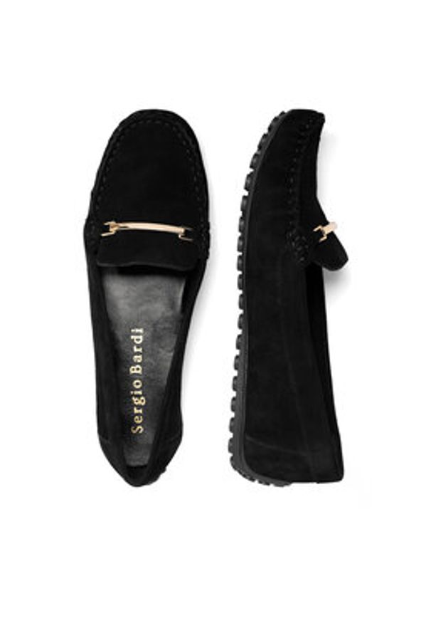 Sergio Bardi Mokasyny EST-B1024-01SB Czarny. Kolor: czarny. Materiał: zamsz, skóra