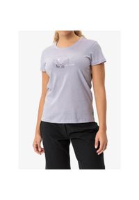 Koszulka z nadrukiem damska Vaude Cyclist T-Shirt V. Kolor: fioletowy. Wzór: nadruk