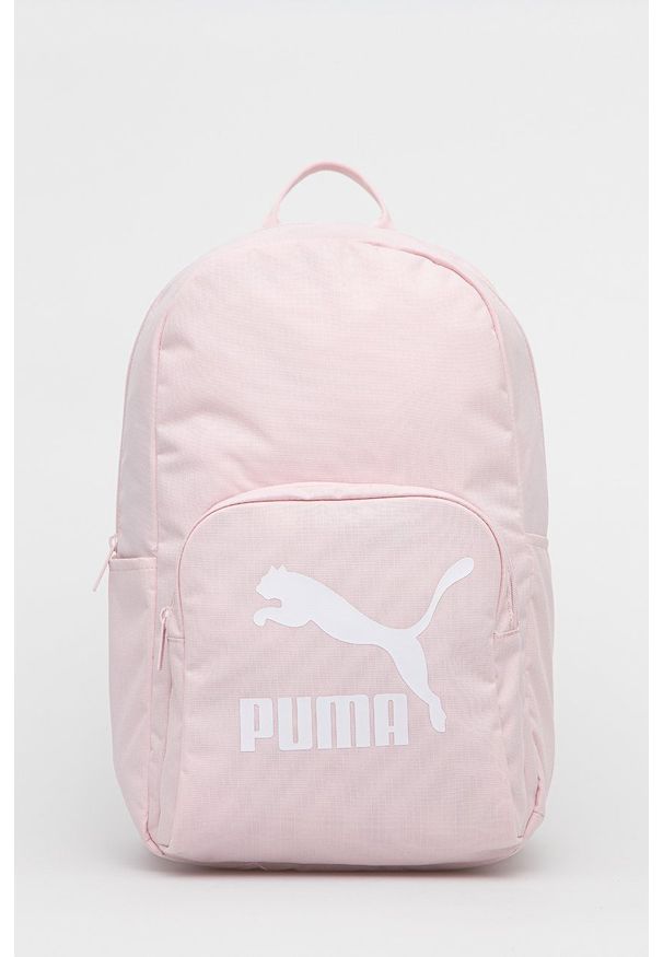Puma plecak 7848009 damski kolor różowy duży z nadrukiem. Kolor: różowy. Materiał: materiał. Wzór: nadruk
