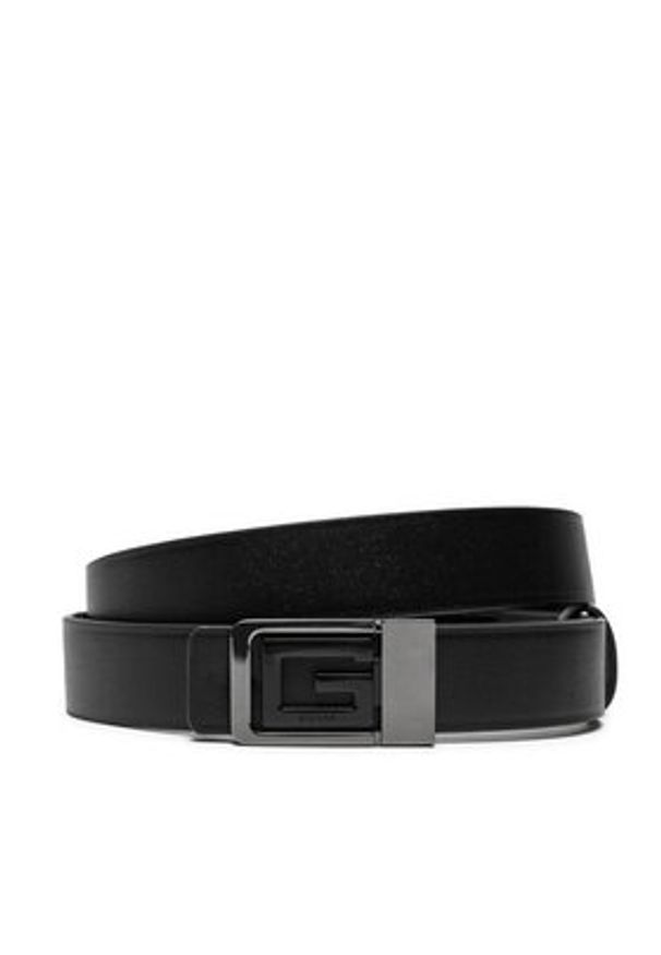 Guess Pasek Męski BMGOLE P4430 Czarny. Kolor: czarny. Materiał: skóra
