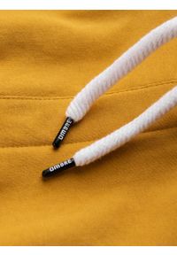 Ombre Clothing - Spodnie męskie dresowe bez ściągacza na nogawce - musztardowe V3 P946 - XXL. Kolor: żółty. Materiał: dresówka #8