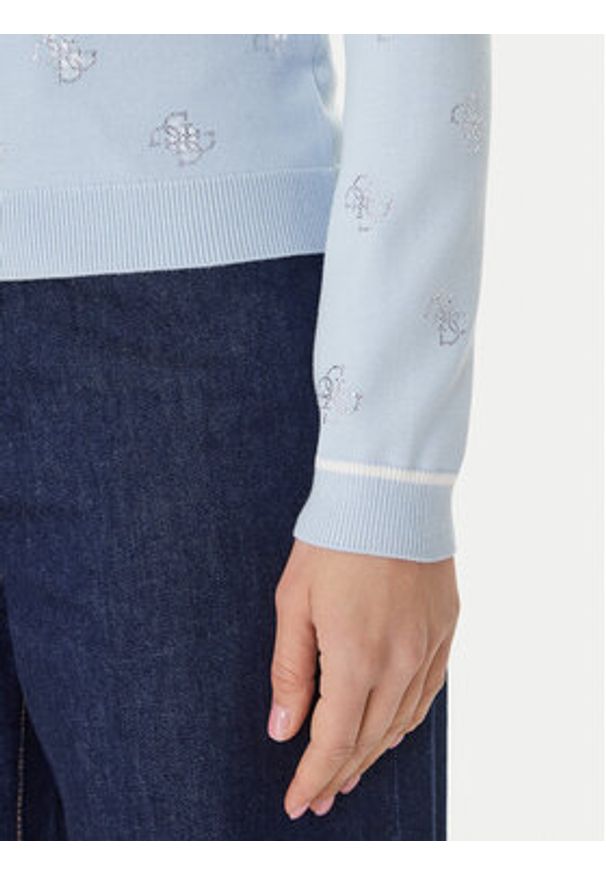 Guess Kardigan W6GR18 Z0605 Niebieski Regular Fit. Kolor: niebieski. Materiał: wiskoza