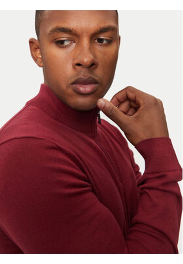 Hechter Paris Sweter 65025 142801 Czerwony Regular Fit. Kolor: czerwony. Materiał: bawełna