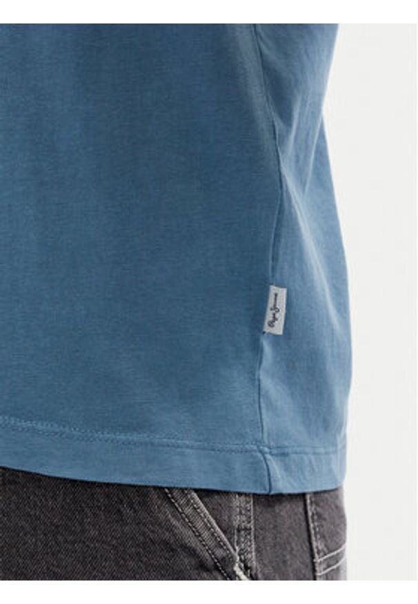 Pepe Jeans T-Shirt Jacko PM508664 Niebieski Regular Fit. Kolor: niebieski. Materiał: bawełna
