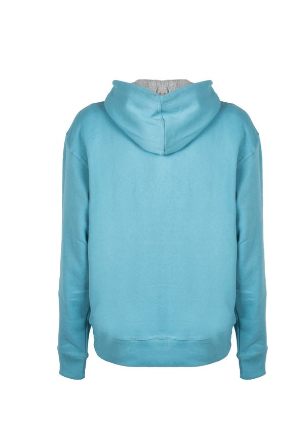Champion Bluza "Hoodie" | HBGF89H586N9A | Mężczyzna | Błękitny. Okazja: na co dzień. Typ kołnierza: kaptur. Kolor: niebieski. Materiał: poliester, bawełna. Wzór: aplikacja. Styl: casual