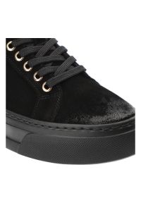 Czarne Sneakersy CheBello Wygodne Skórzane Buty Damskie. Kolor: czarny. Materiał: skóra. Szerokość cholewki: normalna. Styl: sportowy #8