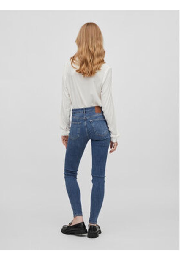 Vila Jeansy Sarah 14082132 Granatowy Skinny Fit. Kolor: niebieski