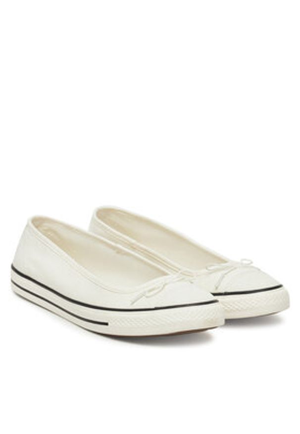 Converse Baleriny Chuck Taylor All Star Dainty Ballerina A16211C Beżowy. Kolor: beżowy. Materiał: materiał
